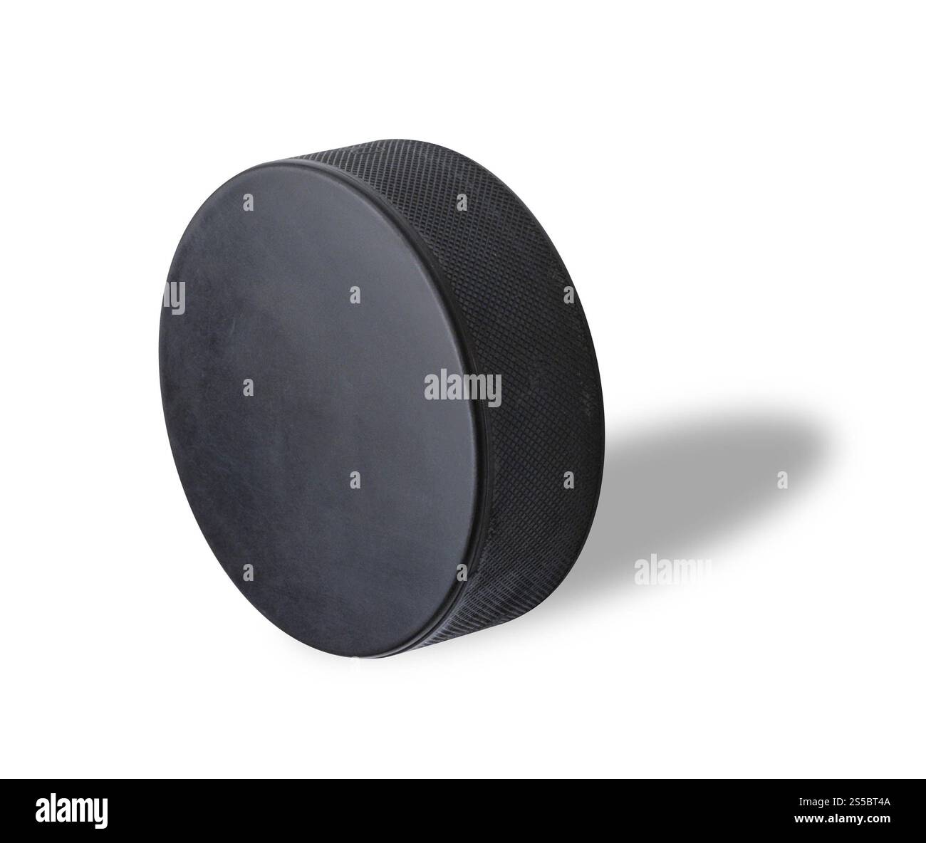 palet de hockey isolé sur fond blanc. palet de hockey isolée Banque D'Images