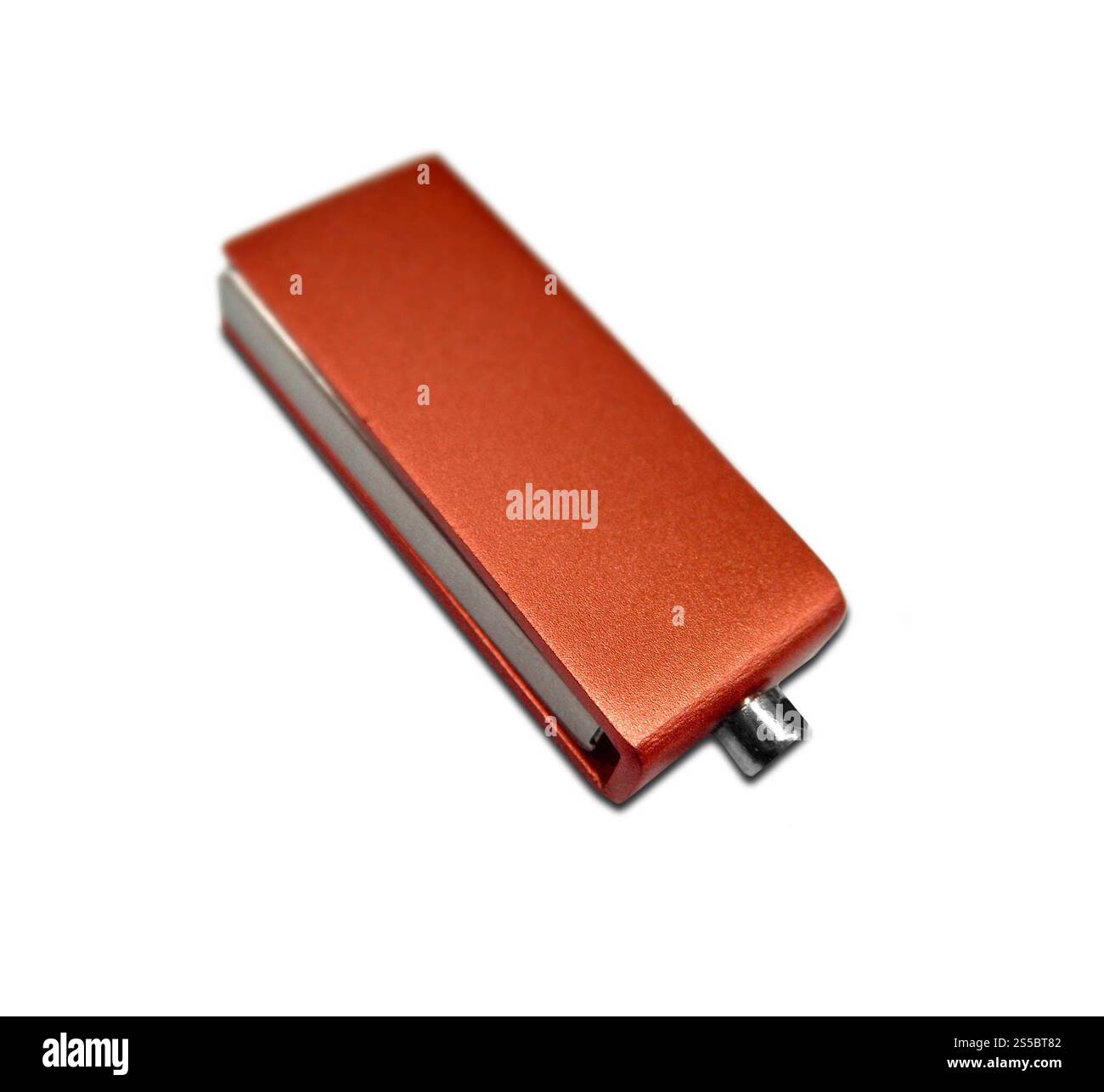 clé usb ou lecteur flash montrant le concept de données isolé sur fond blanc. clé usb ou lecteur flash montrant le concept de données Banque D'Images