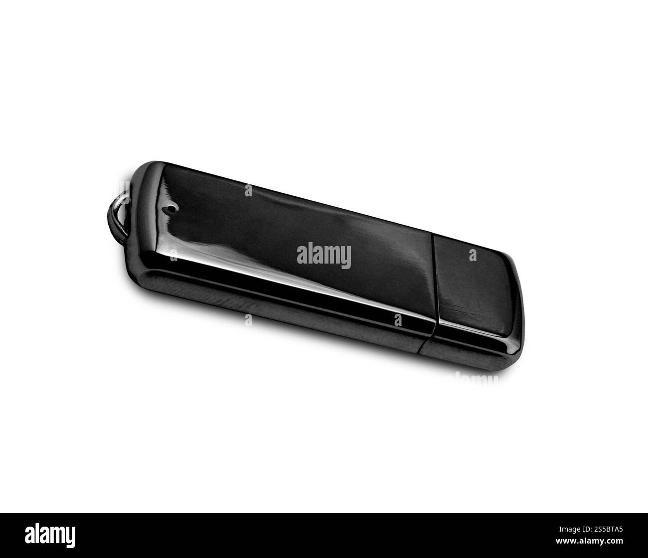 Lecteur flash USB isolé sur un fond blanc. Clé USB sur le blanc Banque D'Images