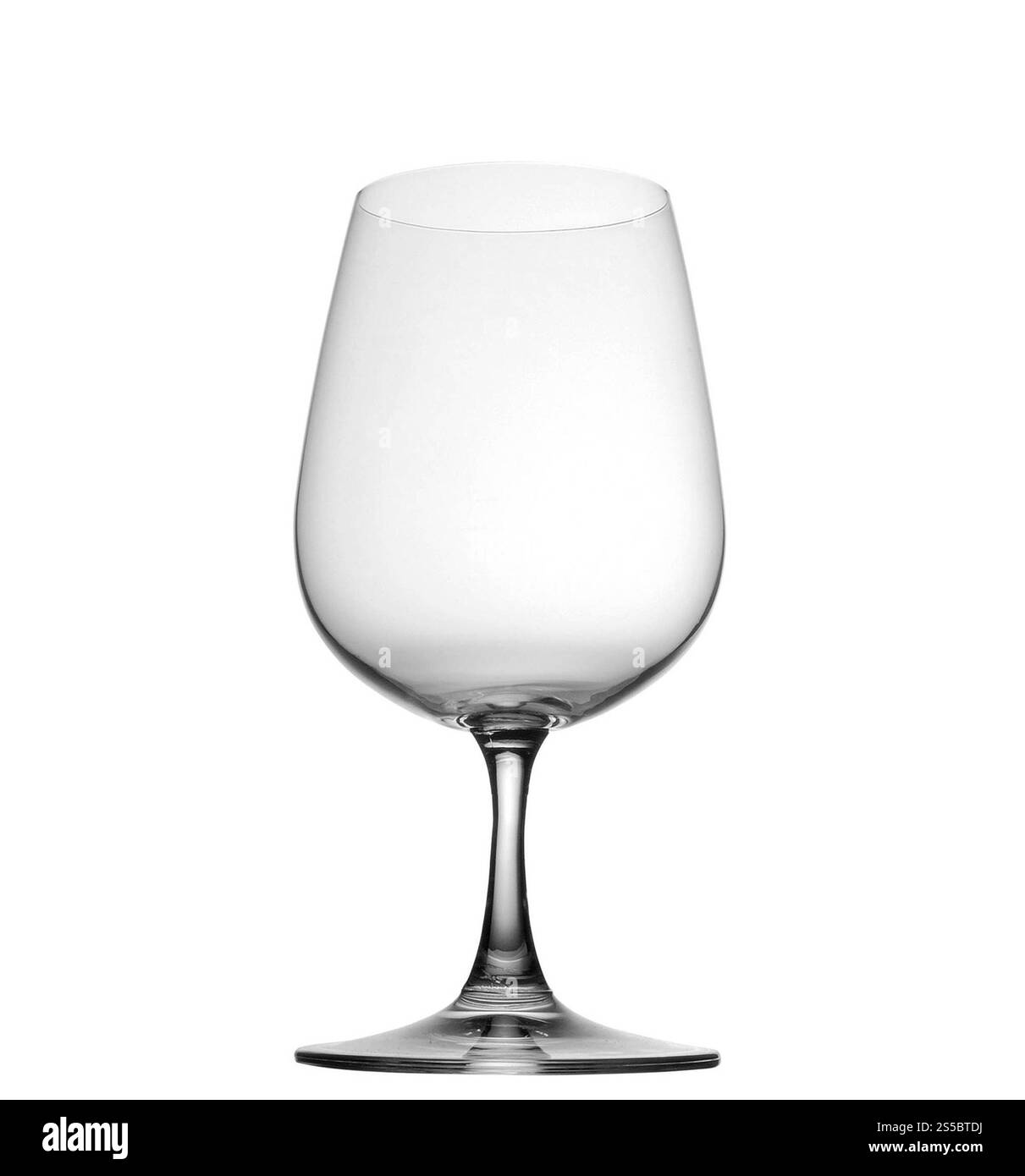 Verre à vin vide, isolé sur fond blanc. Verre à vin vide, isolé sur un blanc Banque D'Images