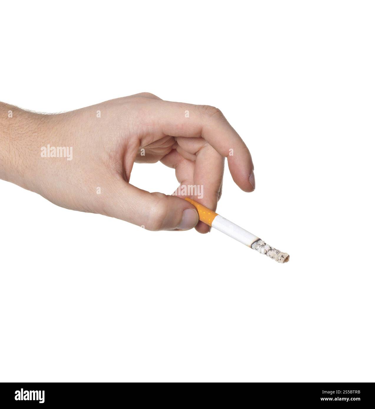 fumée de cigarette isolée sur fond blanc. fumée de cigarette Banque D'Images