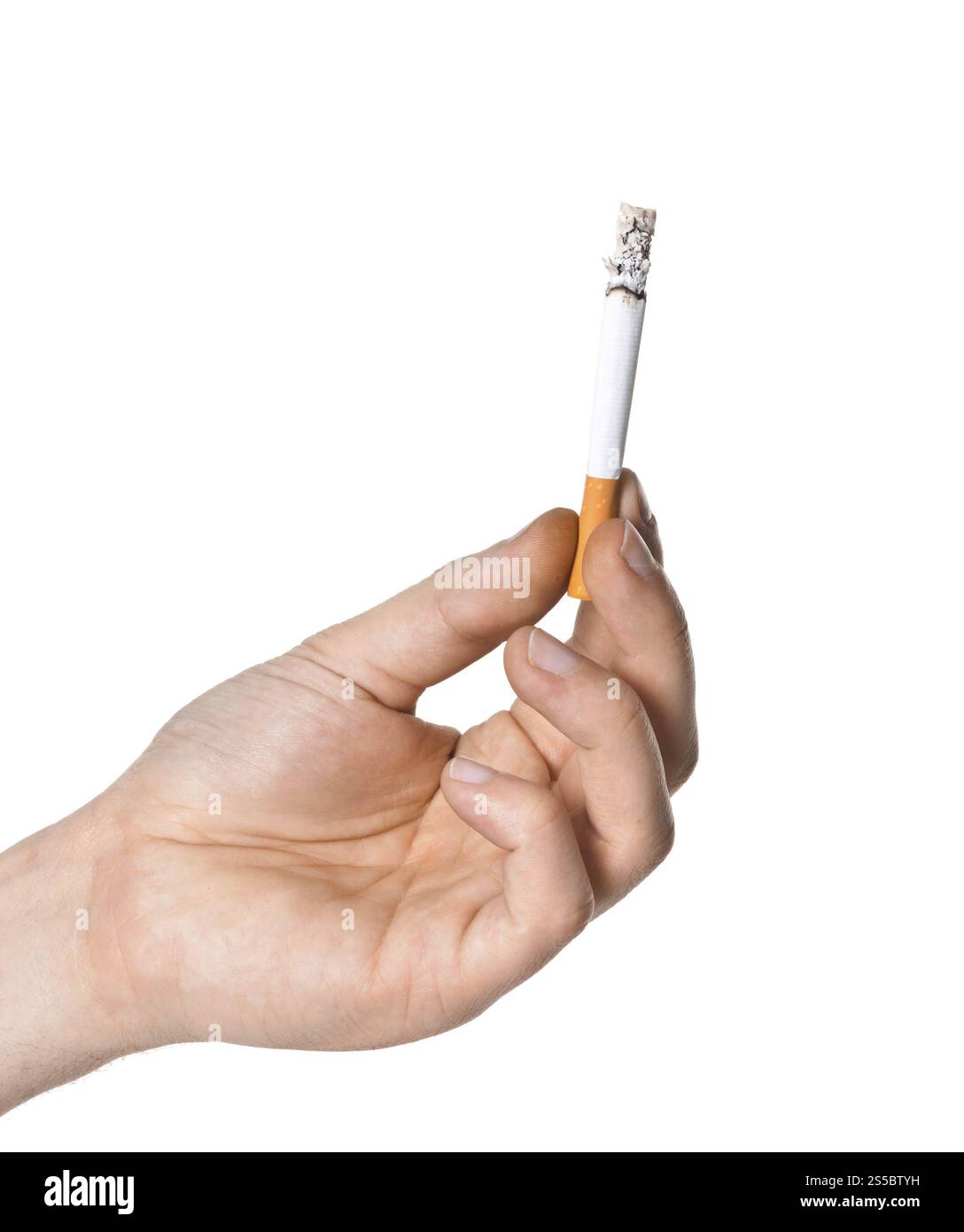 fumée de cigarette isolée sur fond blanc. fumée de cigarette Banque D'Images