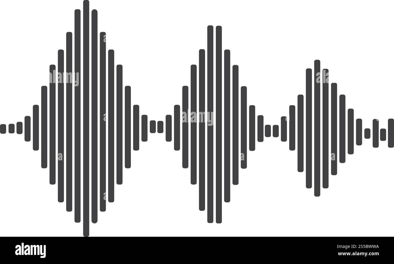 Sound Wave modèle vectoriel logo Illustration de Vecteur