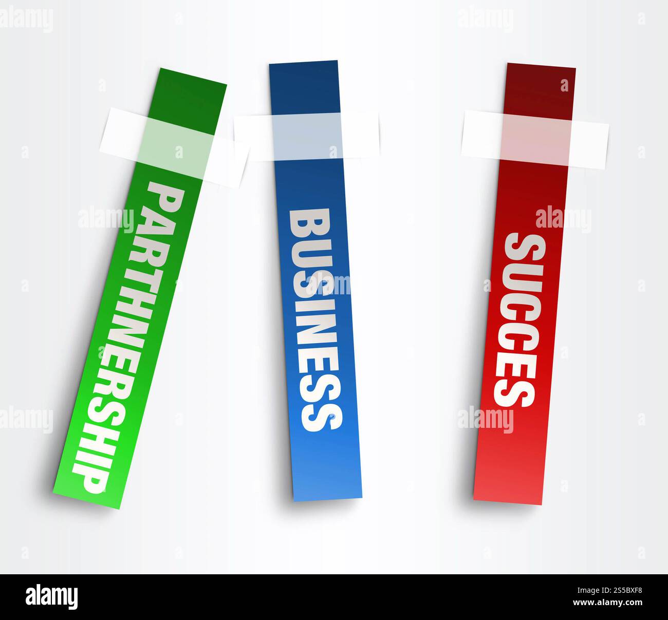 autocollants d'affaires isolés sur fond blanc. autocollants d'affaires Banque D'Images