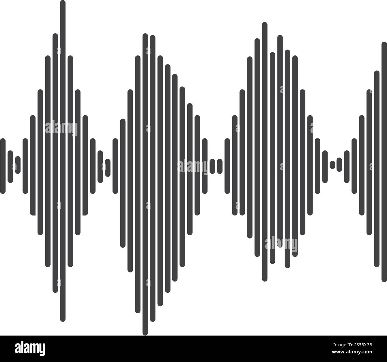 Sound Wave modèle vectoriel logo Illustration de Vecteur