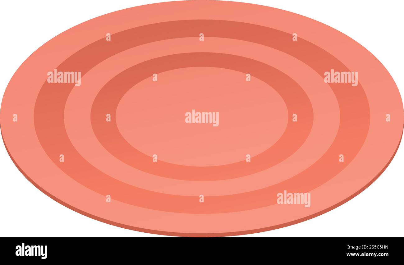 Icône de tapis rond. Isométrique de l'icône de vecteur de tapis rond pour la conception de Web isolé sur fond blanc. Icône de tapis rond, style isométrique Illustration de Vecteur