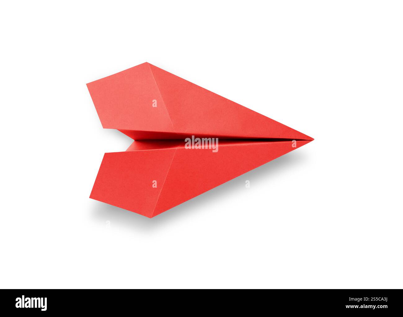 Origami de plan de papier rouge isolé sur un fond blanc vierge. Origami de plan de papier rouge isolé sur un fond blanc Banque D'Images