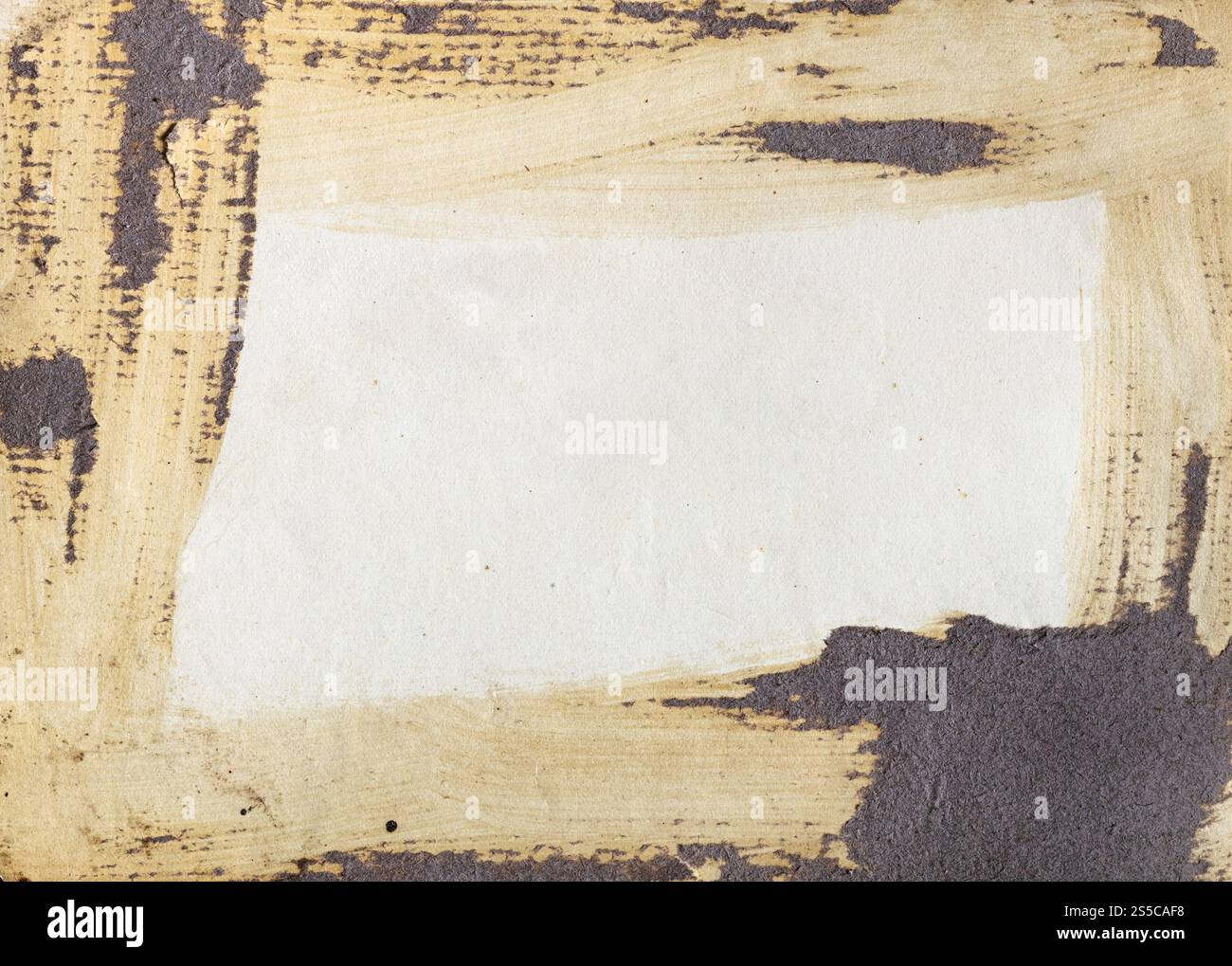 arrière-plan en papier - verso de l'ancienne carte photo avec de la colle séchée déchirée de l'album Banque D'Images