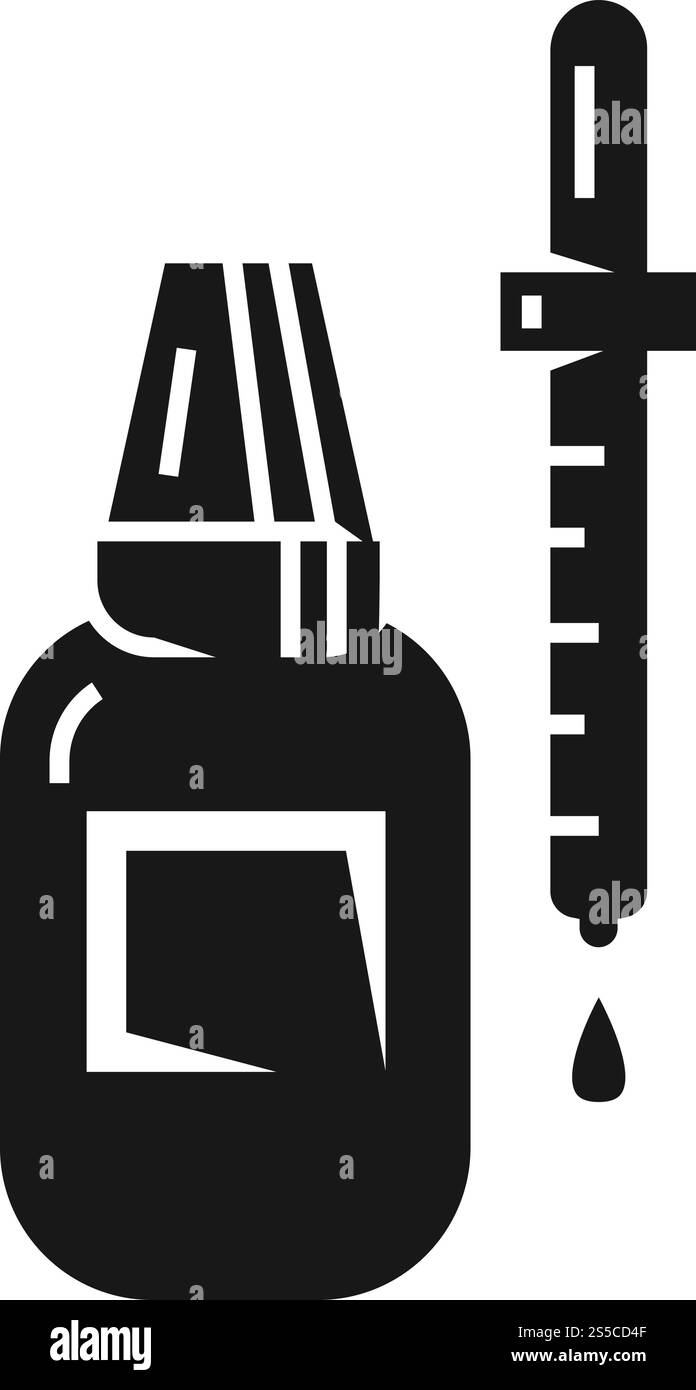 Icône compte-gouttes. Illustration simple de l'icône de vecteur de dropper pour la conception de Web isolé sur fond blanc. Icône compte-gouttes, style simple Illustration de Vecteur