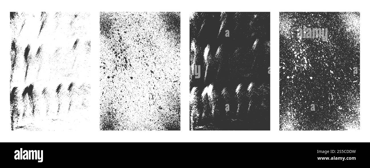 grunge sale cadres abstraits textures définir l'arrière-plan Banque D'Images