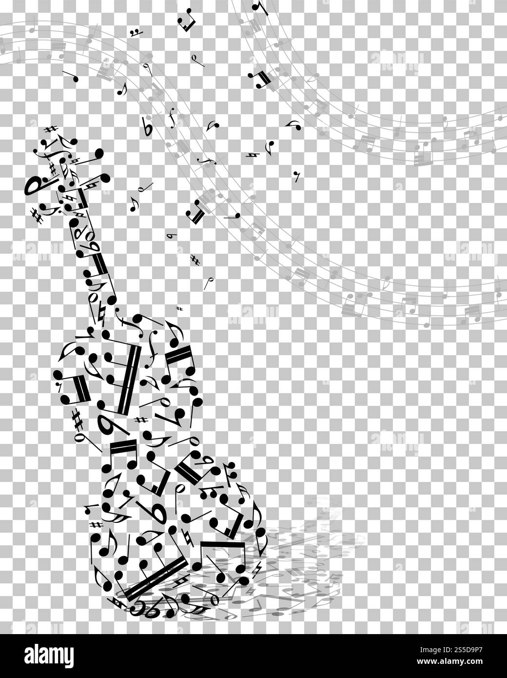 Thème musical abstrait. La transparence de fond de grille Design. Vector Illustration. Illustration de Vecteur