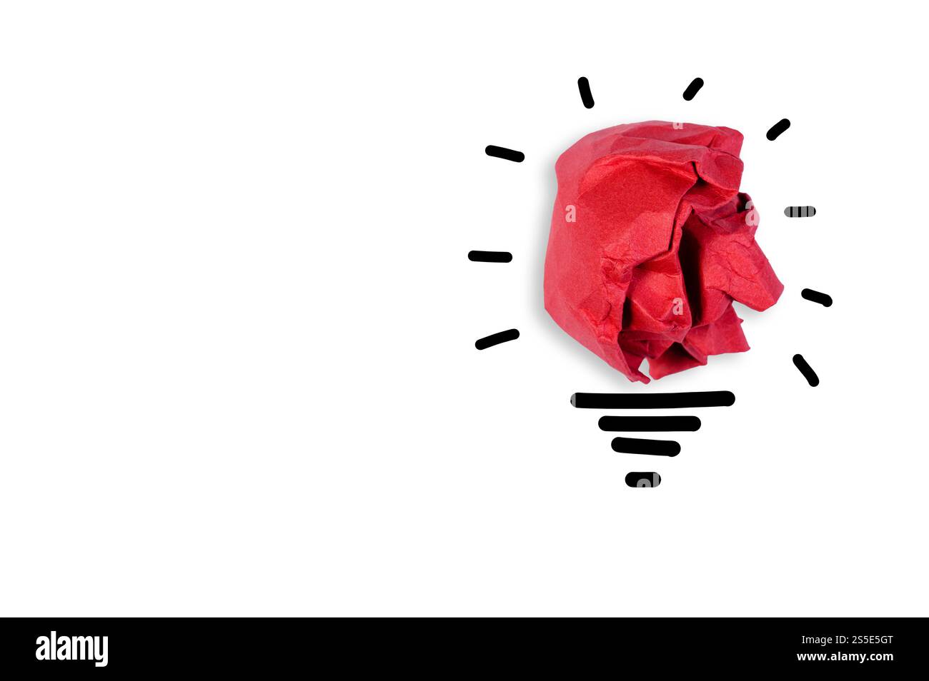 Concepts d'idées avec des ampoules de papier froissé Banque D'Images