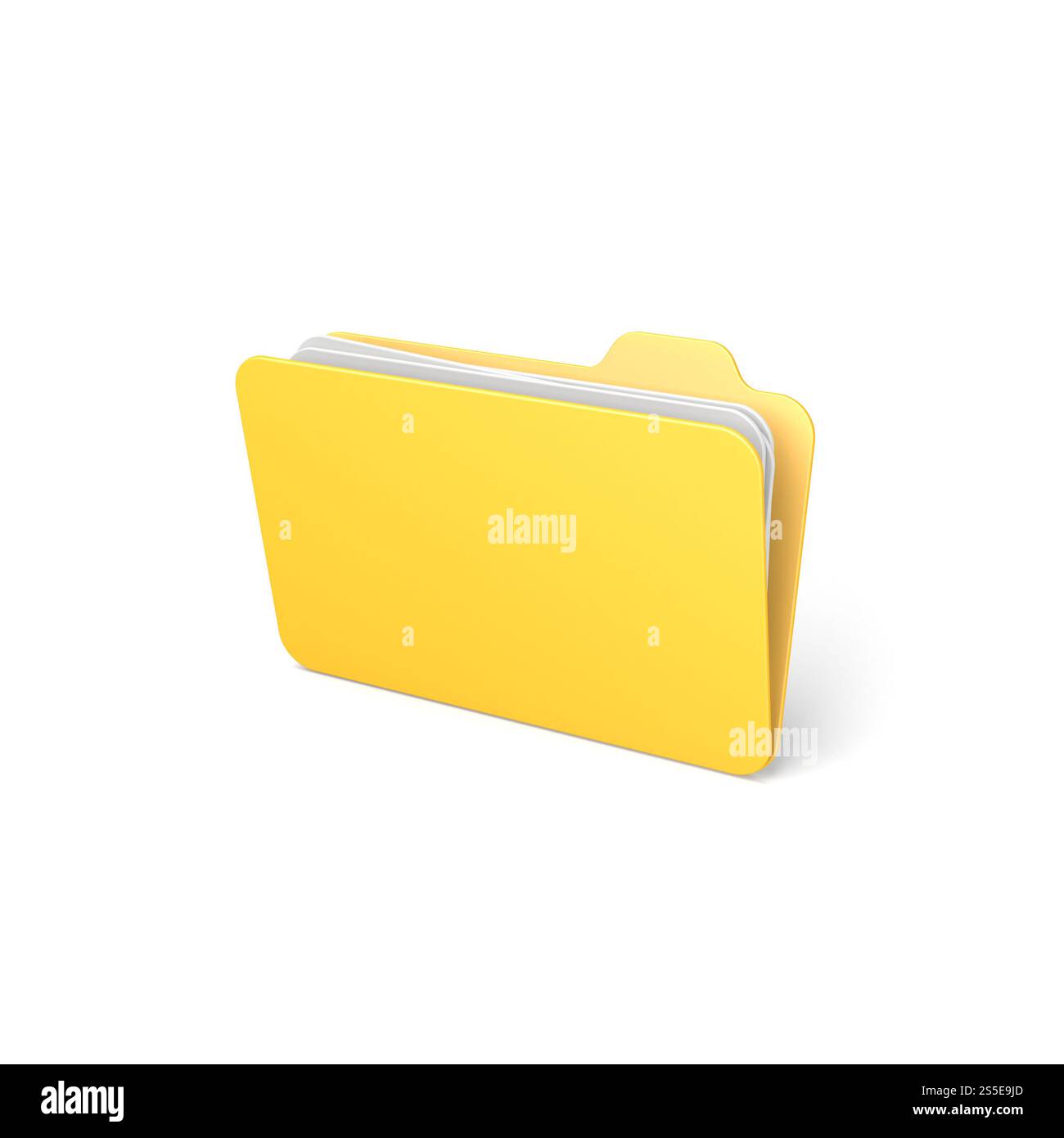 Icône de dossier de fichier isolé sur fond blanc. illustration 3d. Banque D'Images