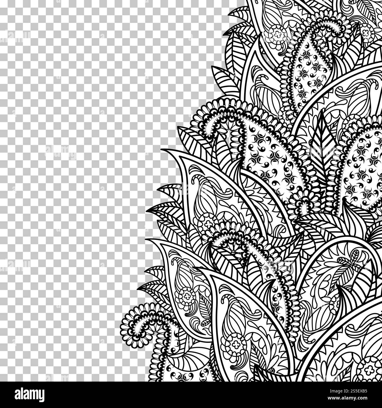 Motif Paisley. La transparence de fond de grille Design. Vector Illustration. Illustration de Vecteur