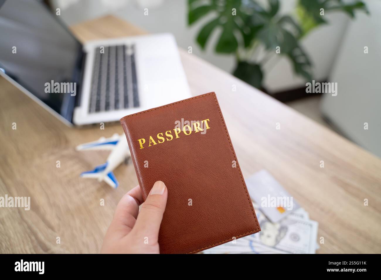 Femme réservant des billets en ligne. Recherche achat réservation de billets d'avion compagnies aériennes ou hôtel Agence de voyage et de tourisme Banque D'Images