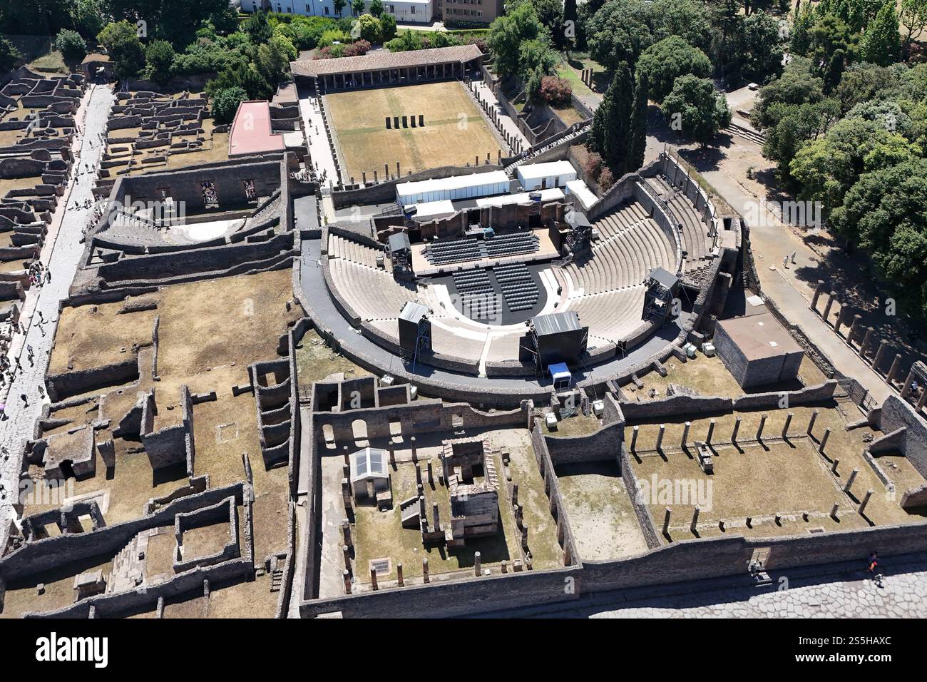 L'Odéon, également connu sous le nom de petit Théâtre Pompéi, Italie Banque D'Images