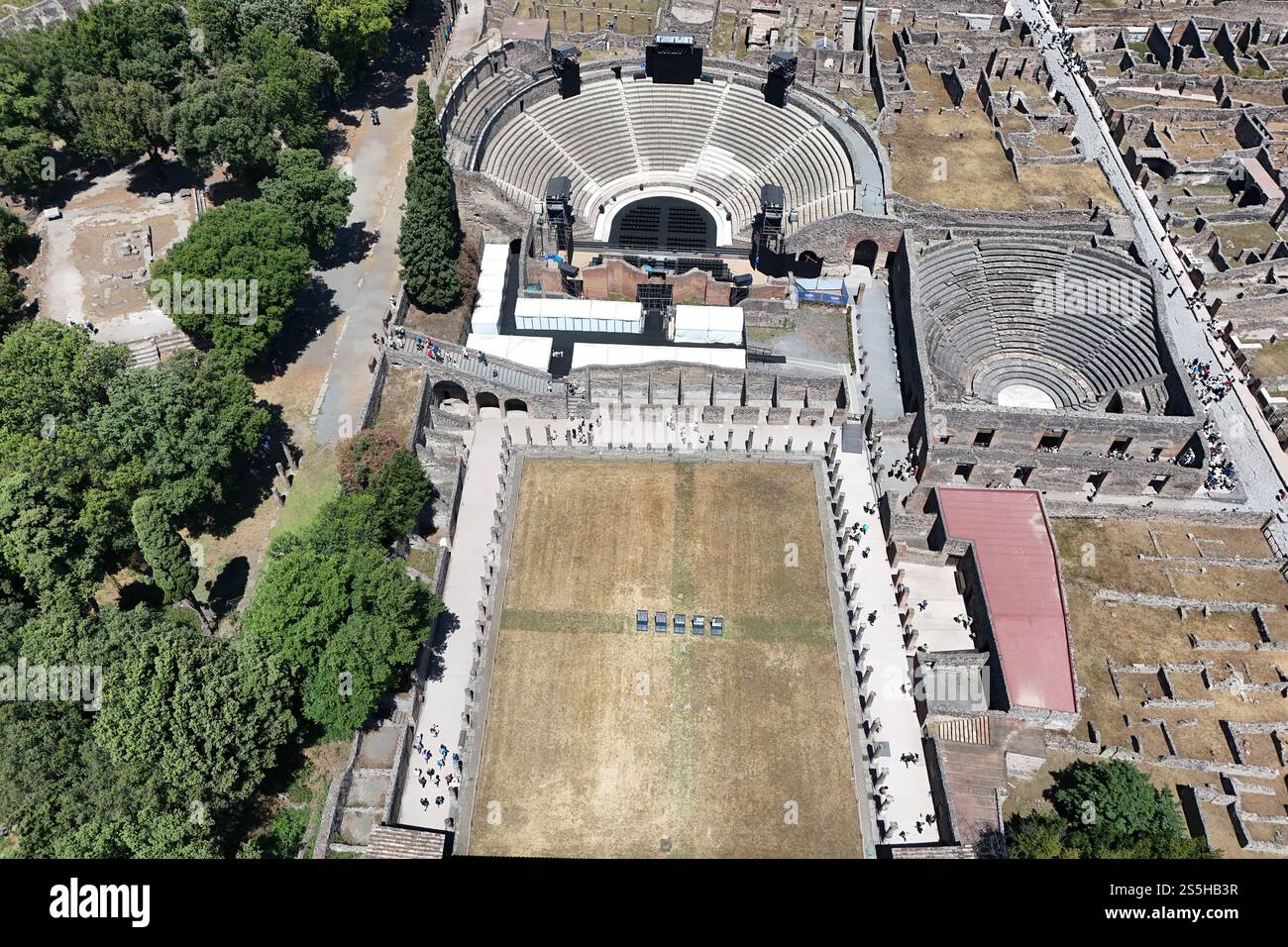 L'Odéon, également connu sous le nom de petit Théâtre Pompéi, Italie Banque D'Images