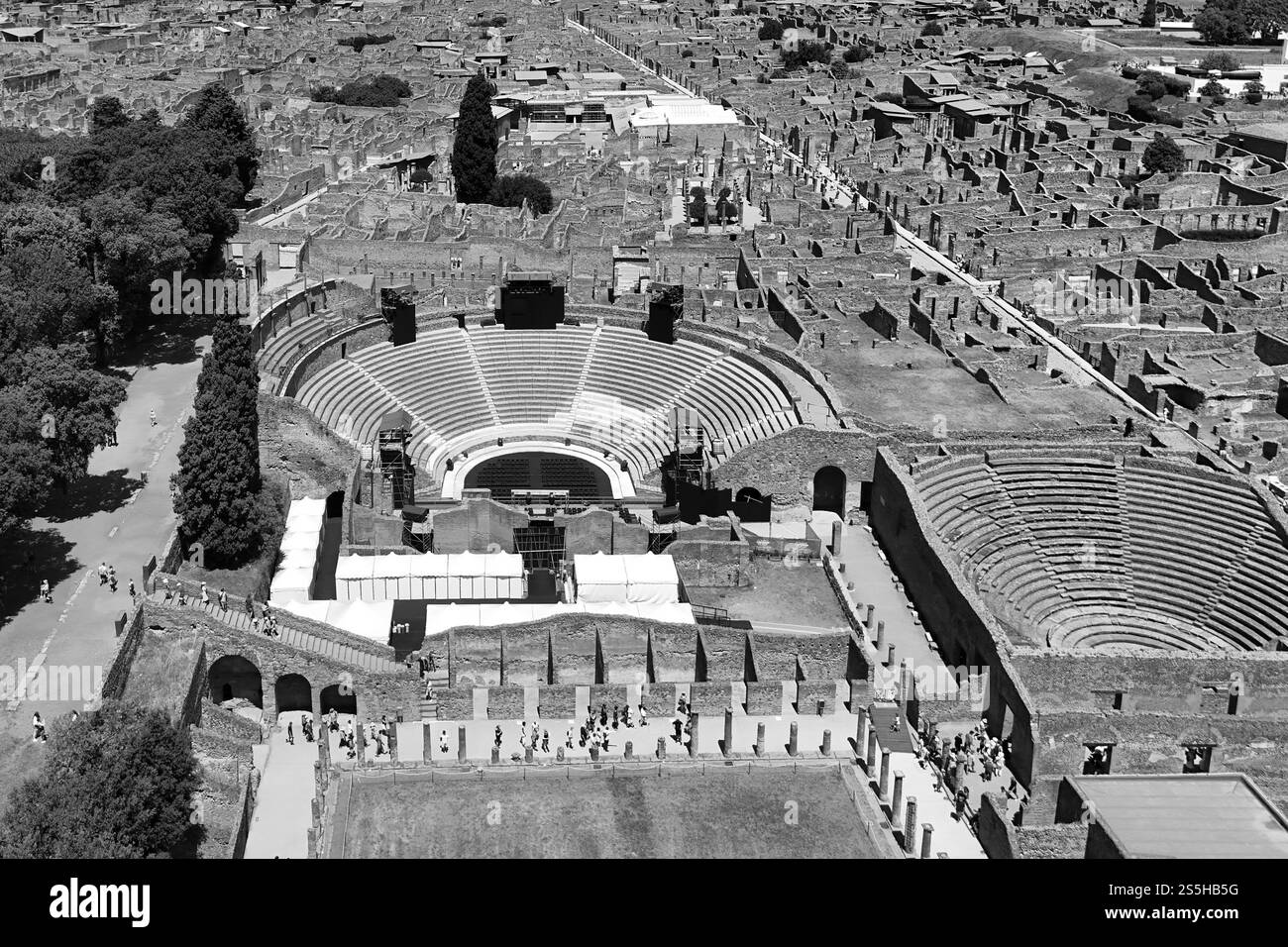 L'Odéon, également connu sous le nom de petit Théâtre Pompéi, Italie Banque D'Images