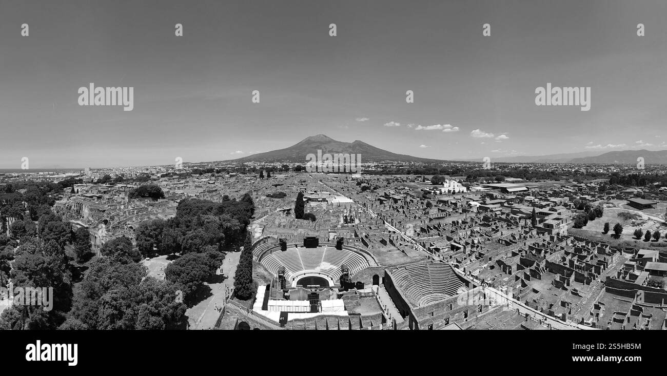 L'Odéon, Pompéi, également connu comme le petit Théâtre à l'ombre du mont Vésuve. Italie Banque D'Images