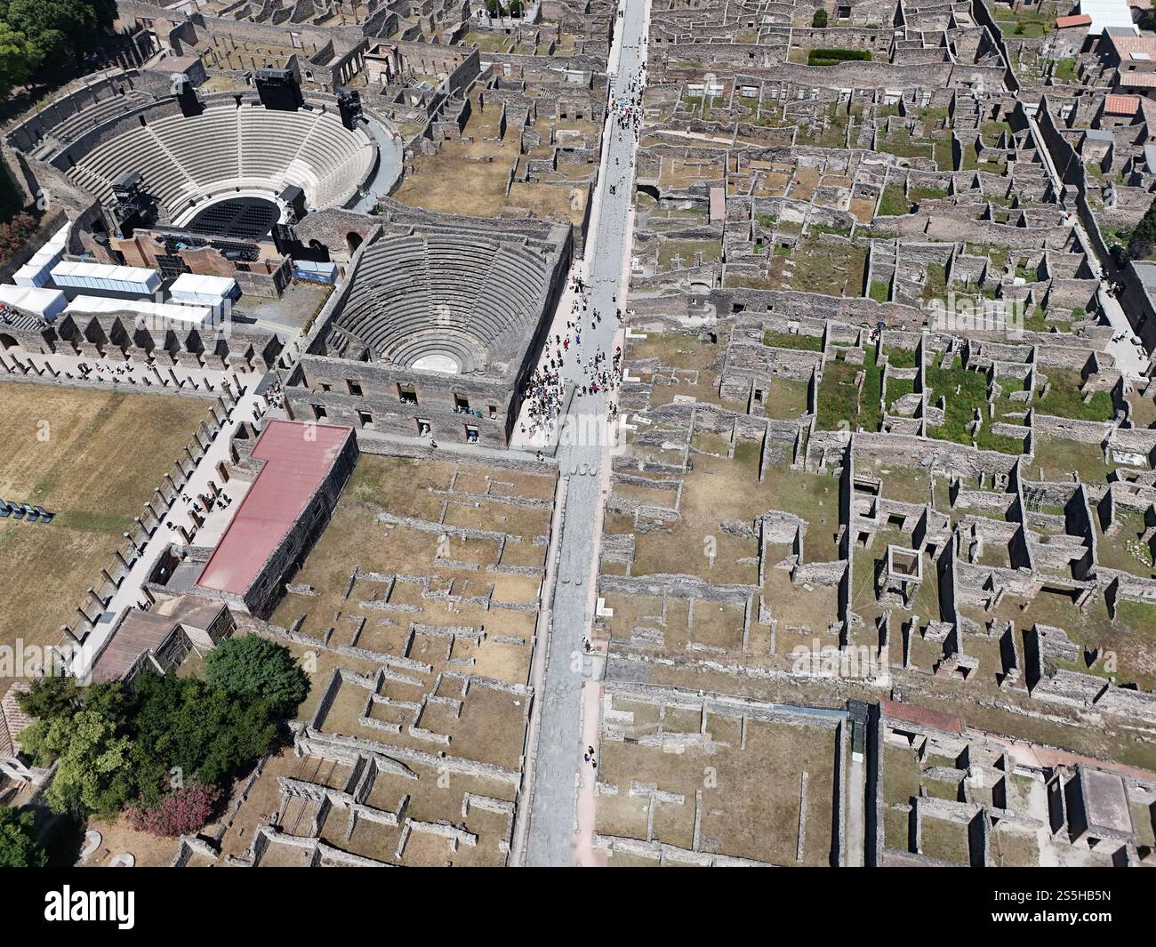 L'Odéon, également connu sous le nom de petit Théâtre Pompéi, Italie Banque D'Images