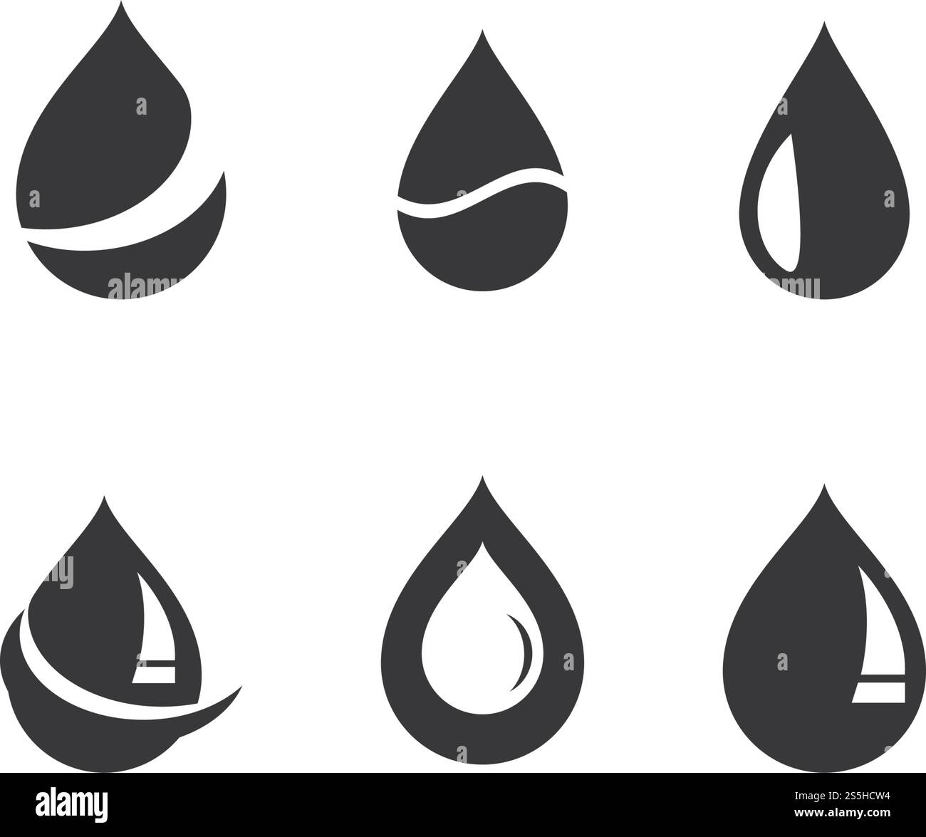 Goutte d'eau Modèle Logo vector illustration design Illustration de Vecteur