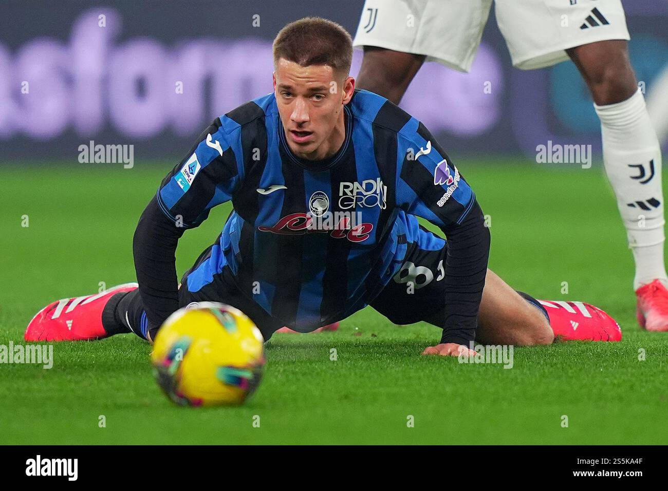 Bergame, Italie du Nord - mardi 14 janvier 2025. Mario Palasic d'Atalanta lors du match de football Serie A entre Atalanta et Juventus au stade Gewiss de Bergame, Italie du Nord - mardi 14 janvier 2025. Sport - Soccer . (Photo de Spada/Lapresse) crédit : LaPresse/Alamy Live News Banque D'Images