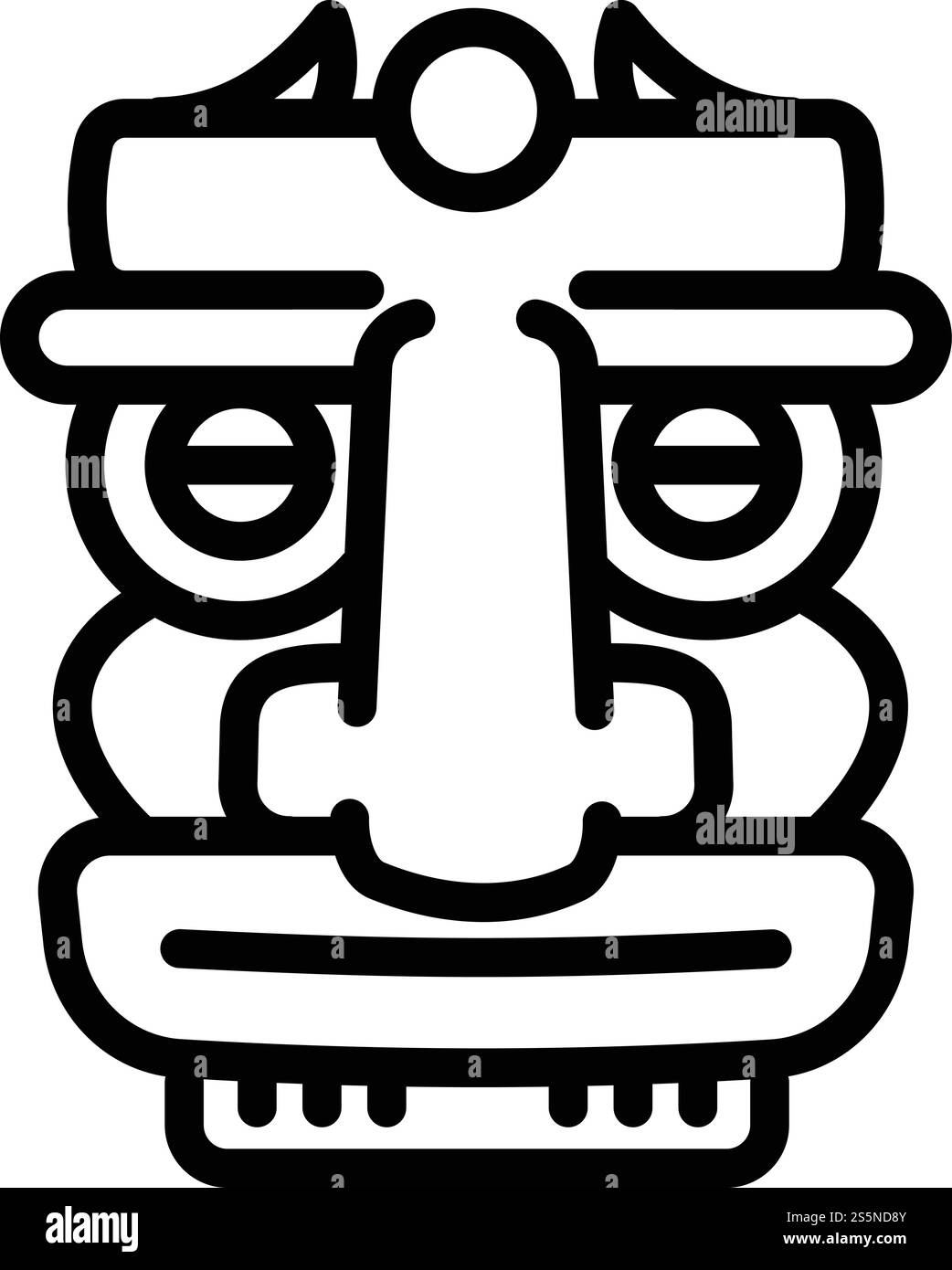 Icône d'idole de visage. Icône vectorielle d'idole de visage de contour pour la conception de Web isolé sur fond blanc. Icône d'idole de visage, style de contour Illustration de Vecteur