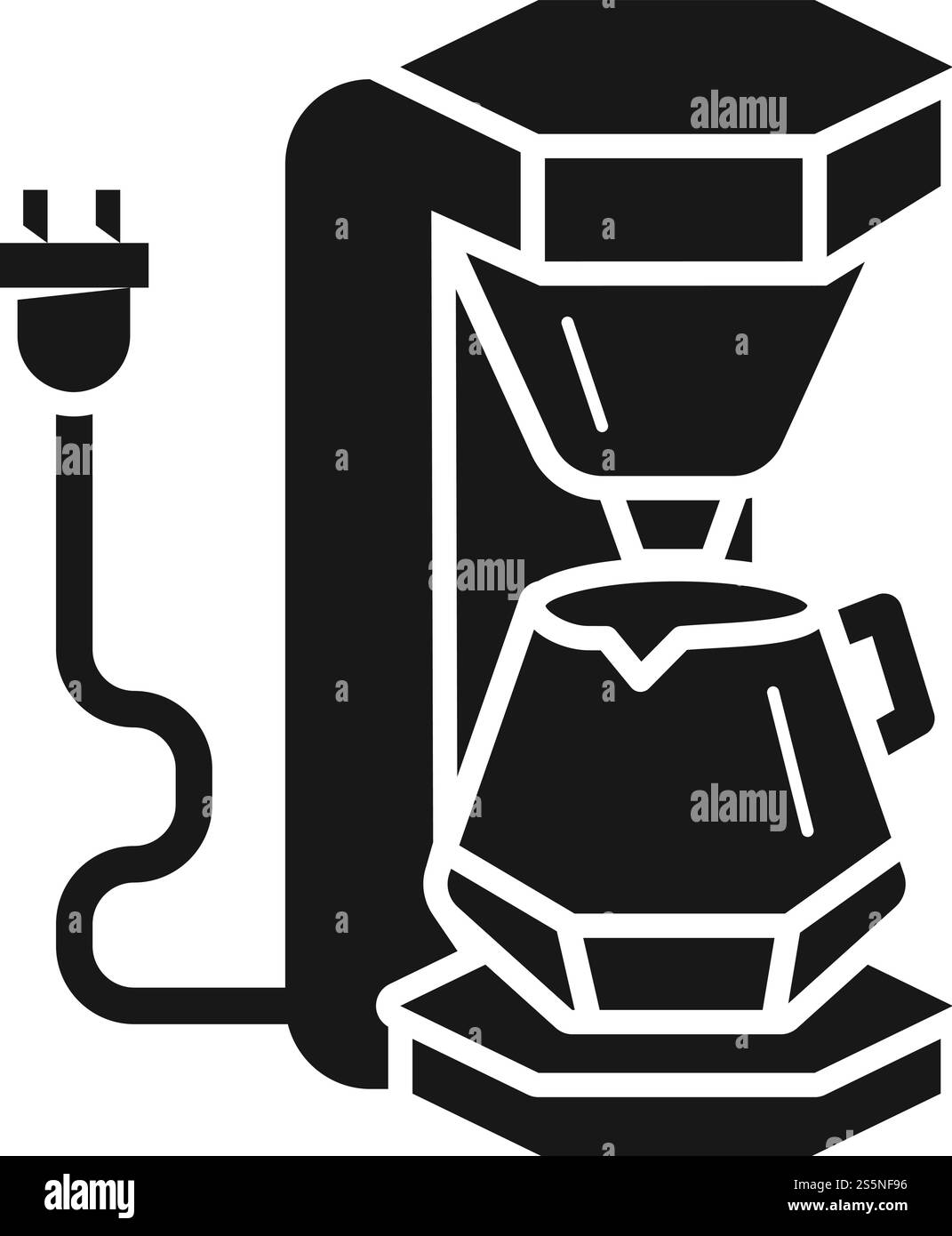 Icône de cafetière à pot. Illustration simple de l'icône vectorielle de machine à café pot pour la conception Web isolé sur fond blanc. Icône de machine à café pot, style simple Illustration de Vecteur