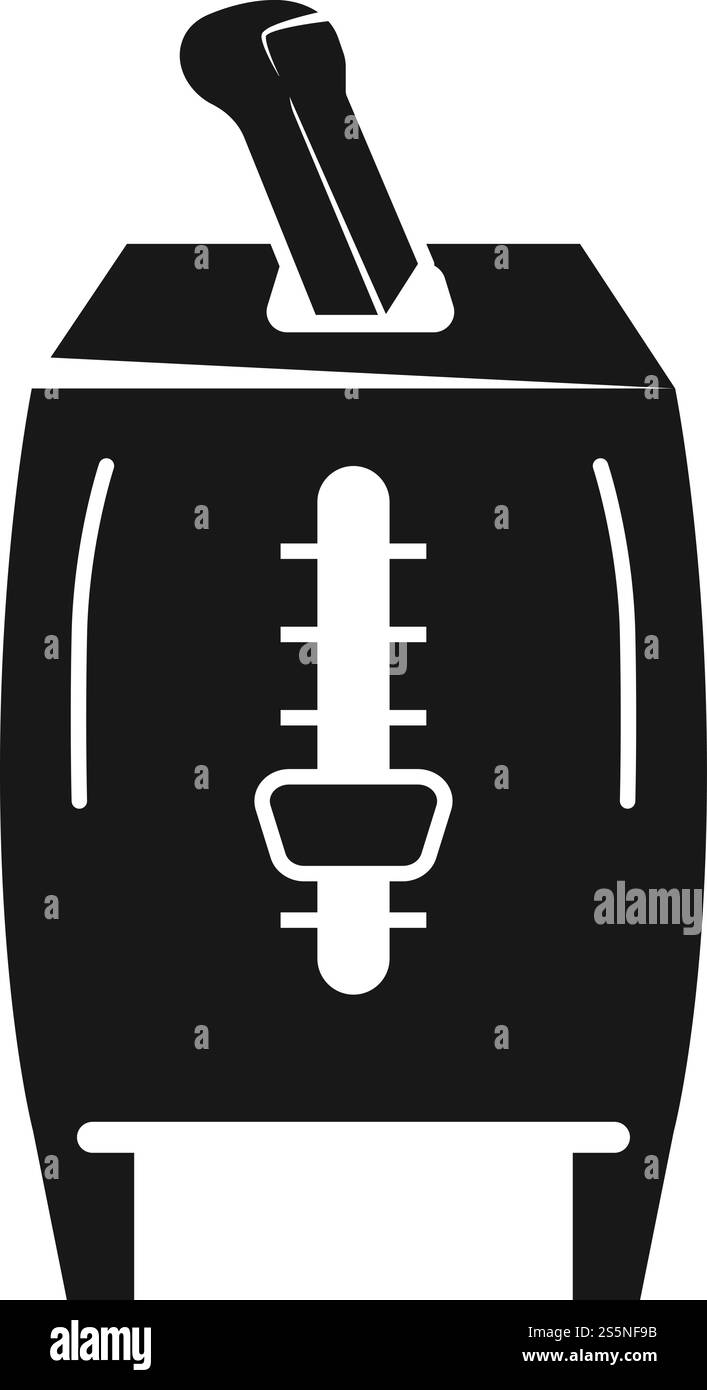 Icône grille-pain maison. Illustration simple de l'icône vectorielle de grille-pain maison pour la conception Web isolé sur fond blanc. Icône grille-pain maison, style simple Illustration de Vecteur