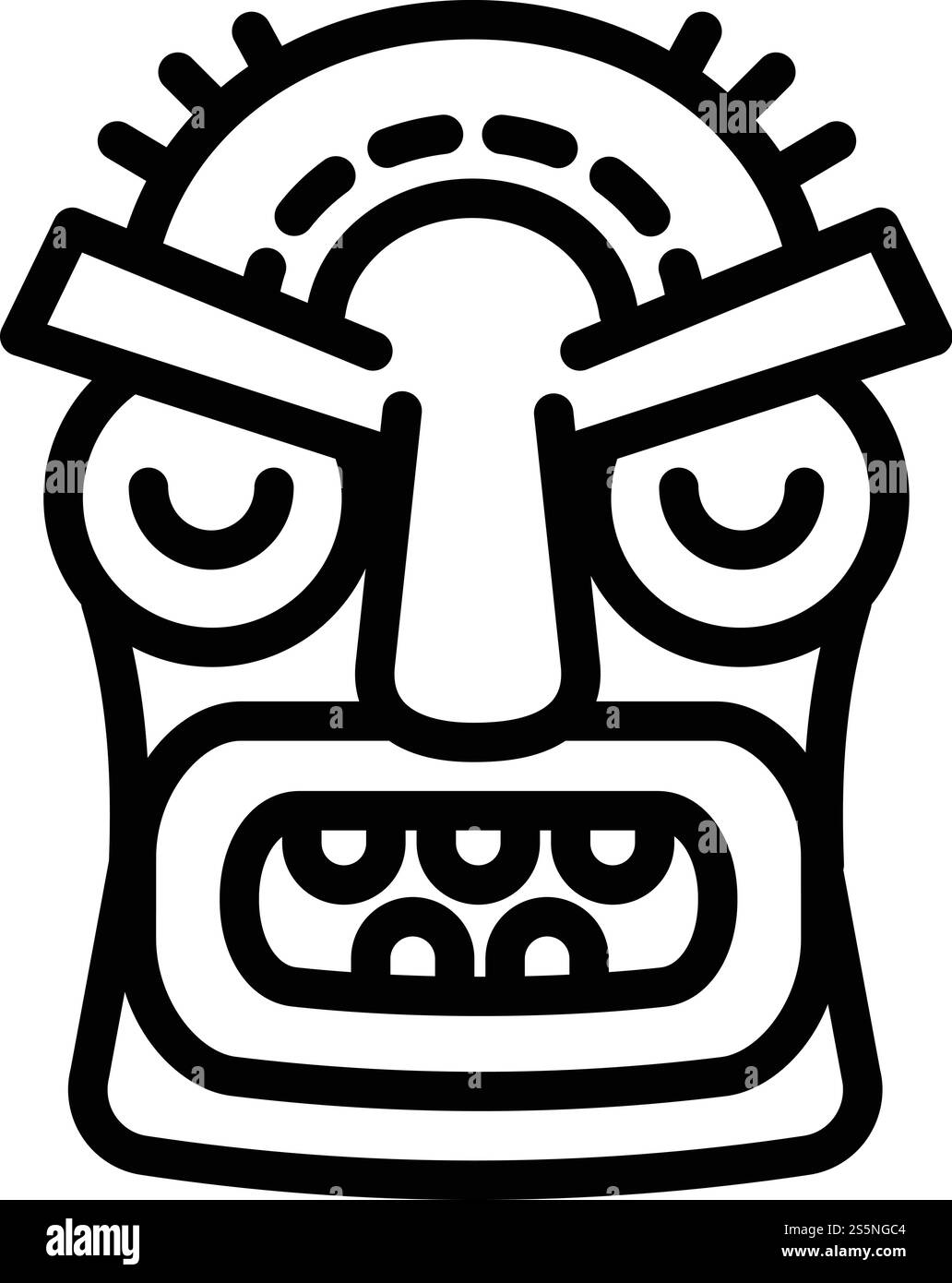 Icône d'idole antique. Icône vectorielle d'idole antique pour la conception de Web isolé sur fond blanc. Icône d'idole antique, style de contour Illustration de Vecteur