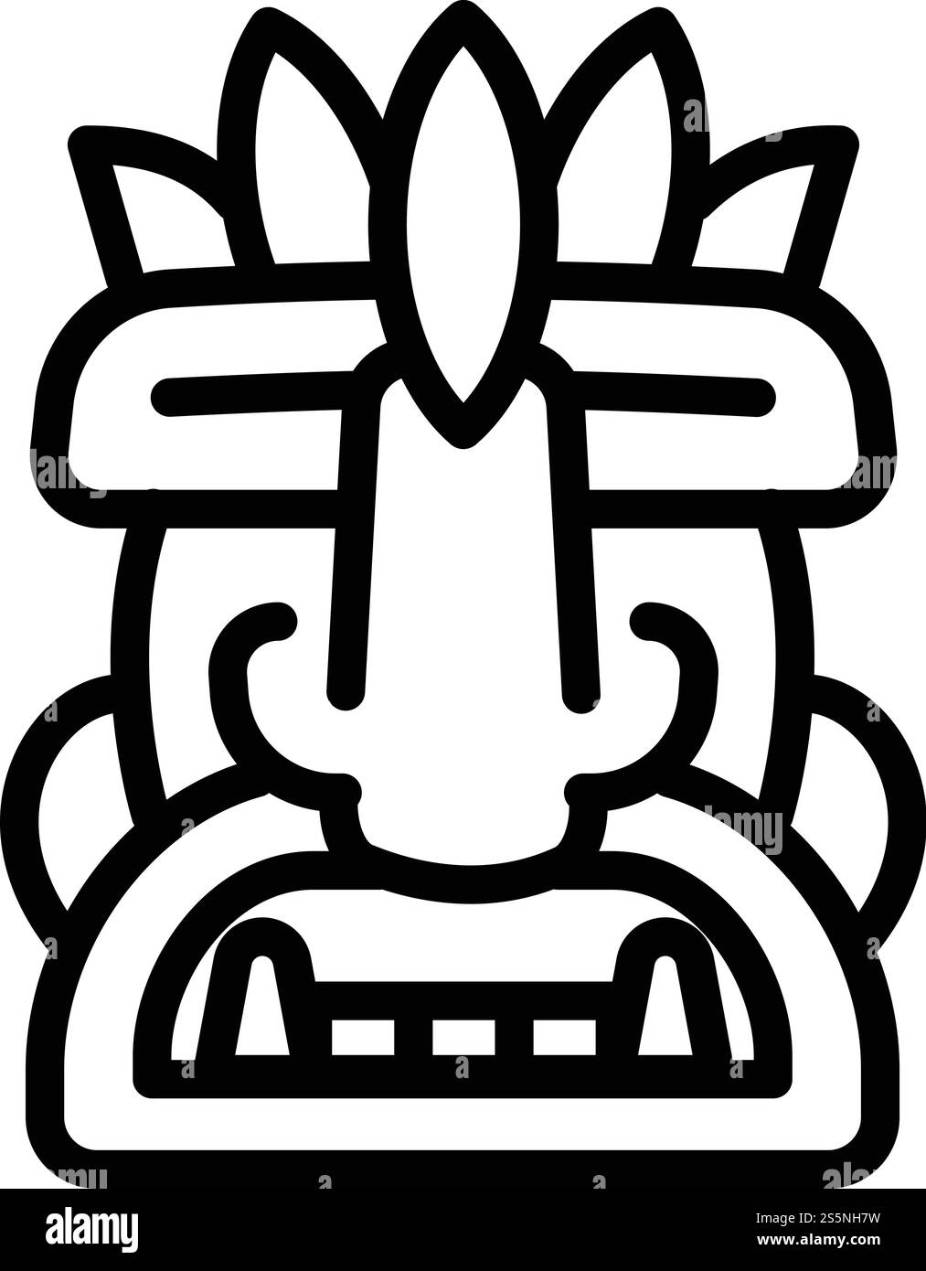 Icône d'idole exotique. Icône vectorielle d'idole exotique pour la conception de Web isolé sur fond blanc. Icône d'idole exotique, style de contour Illustration de Vecteur