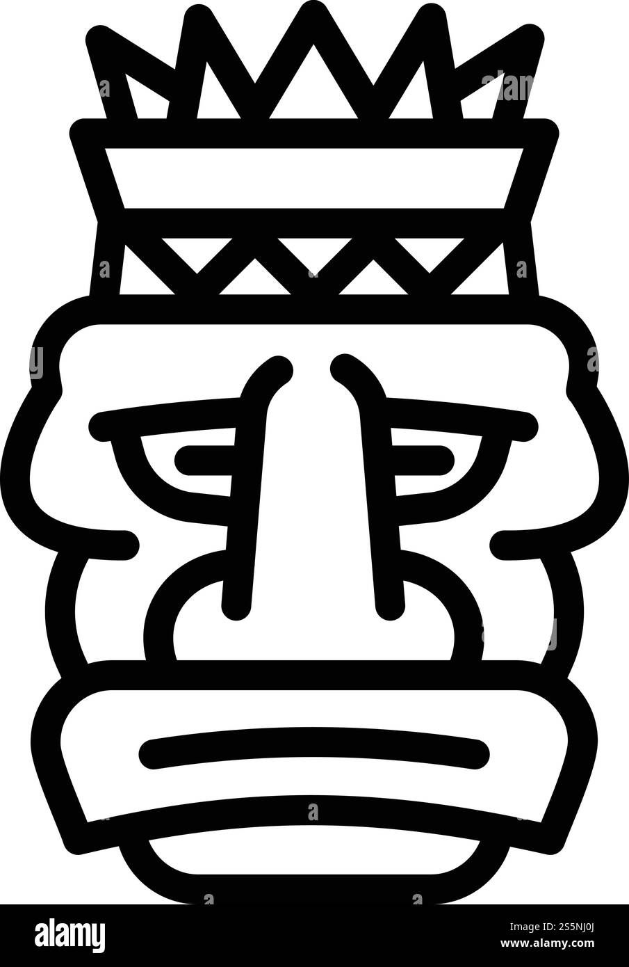 Icône d'idole native. Icône vectorielle native d'idole pour la conception Web isolé sur fond blanc. Icône d'idole native, style de contour Illustration de Vecteur