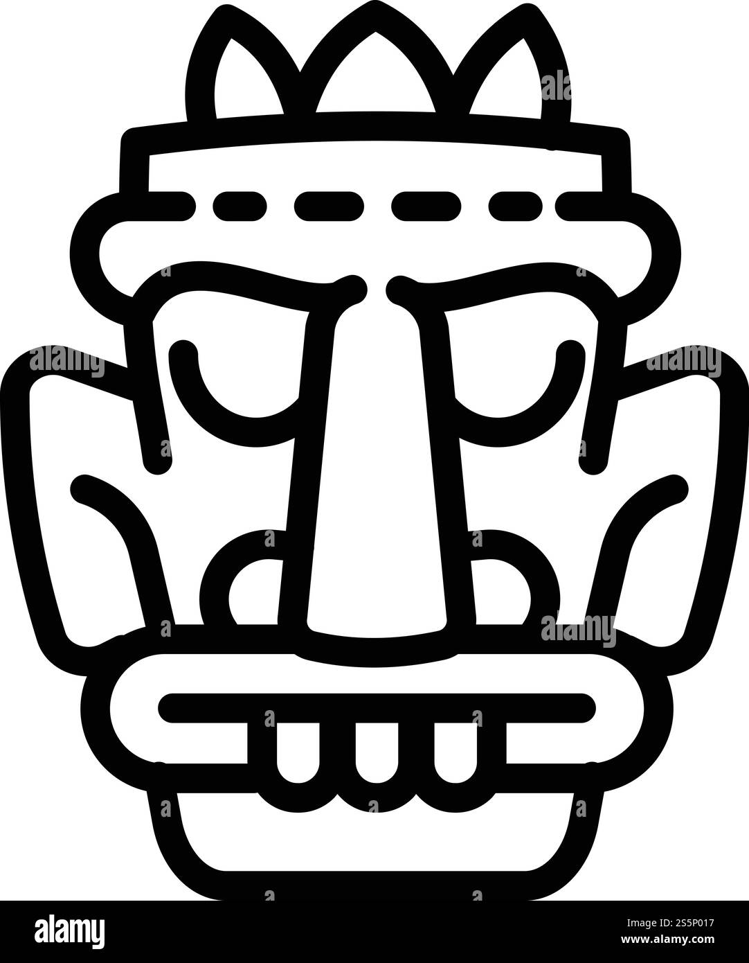 Icône d'idole d'Hawaï. Icône vectorielle d'idole d'hawaï pour la conception de Web isolé sur fond blanc. Icône d'idole d'Hawaï, style de contour Illustration de Vecteur