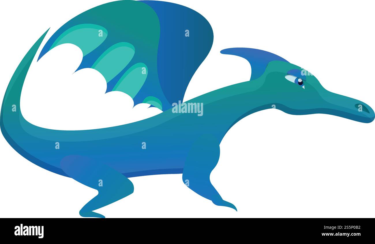 Icône mythique du dragon. Dessin animé de l'icône mythique de vecteur de dragon pour la conception Web isolé sur fond blanc. Icône de dragon mythique, style de dessin animé Illustration de Vecteur