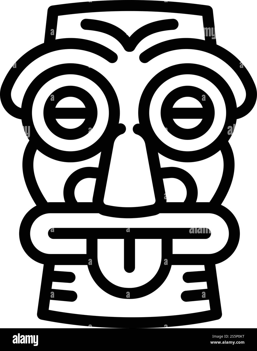 Icône d'idole tropicale. Icône vectorielle d'idole tropicale pour la conception de Web isolé sur fond blanc. Icône d'idole tropicale, style de contour Illustration de Vecteur