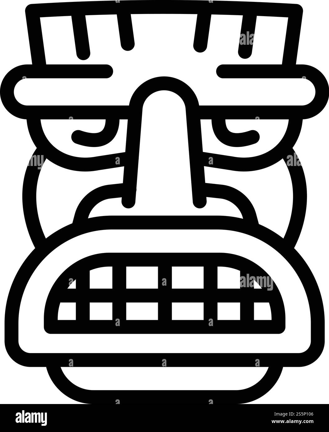 Icône exotique de Dieu idole. Icône vectorielle de Dieu idole exotique pour la conception Web isolé sur fond blanc. Icône exotique de Dieu idole, style de contour Illustration de Vecteur