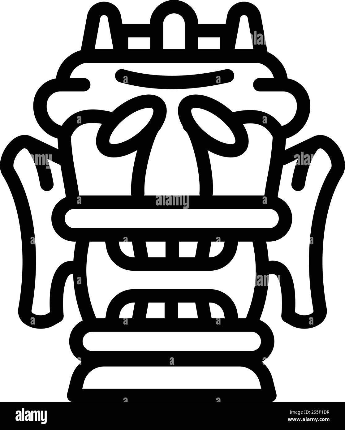 Icône d'idole de décoration. Icône vectorielle idole de décoration de contour pour la conception de Web isolé sur fond blanc. Icône d'idole de décoration, style de contour Illustration de Vecteur