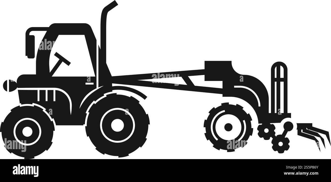Icône moderne des machines de tracteur. Illustration simple de l'icône vectorielle moderne de machines de tracteur pour la conception Web isolé sur fond blanc. Icône moderne de machines de tracteur, style simple Illustration de Vecteur