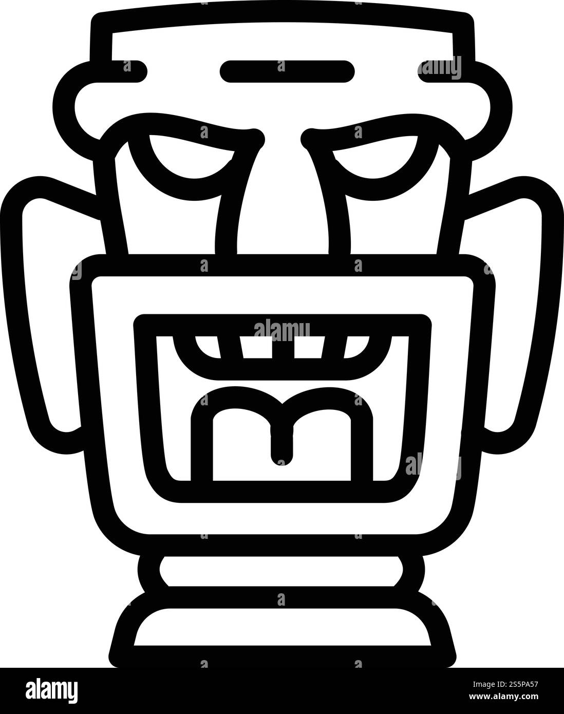 Icône d'idole de graphisme. Icône vectorielle d'idole d'illustration de contour pour la conception Web isolé sur fond blanc. Icône d'idole d'illustration, style de contour Illustration de Vecteur