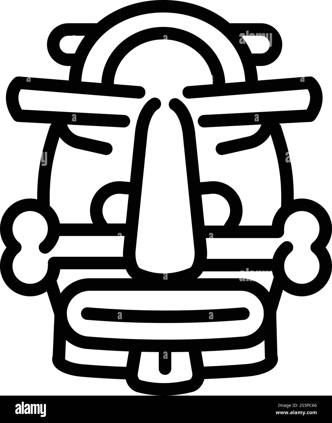 Icône d'idole ethnique. Icône vectorielle d'idole ethnique pour la conception de Web isolé sur fond blanc. Icône d'idole ethnique, style de contour Illustration de Vecteur