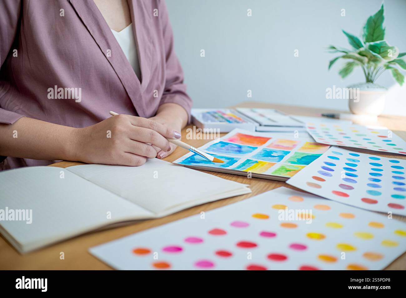 Artiste dessin Creative Designer avec outil artistique Banque D'Images