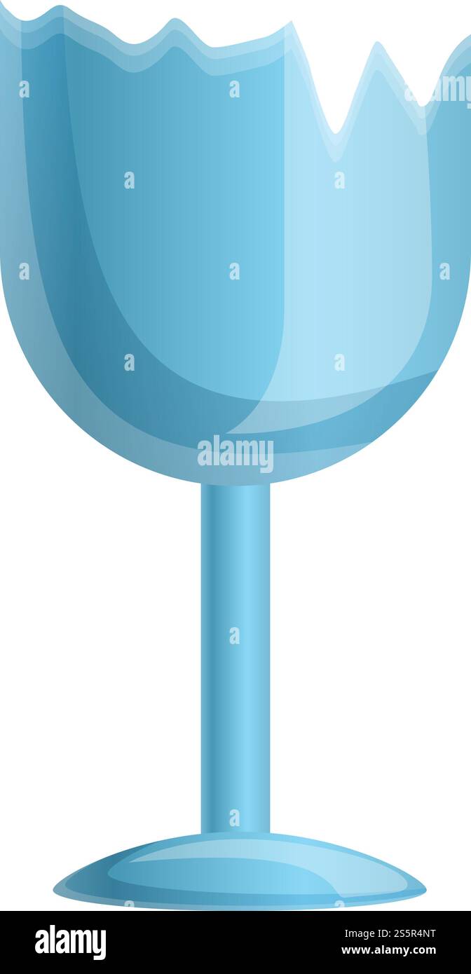 Icône de verre brisé. Dessin animé de l'icône de vecteur en verre cassé pour la conception de Web isolé sur fond blanc. Icône en verre cassé, style de bande dessinée Illustration de Vecteur