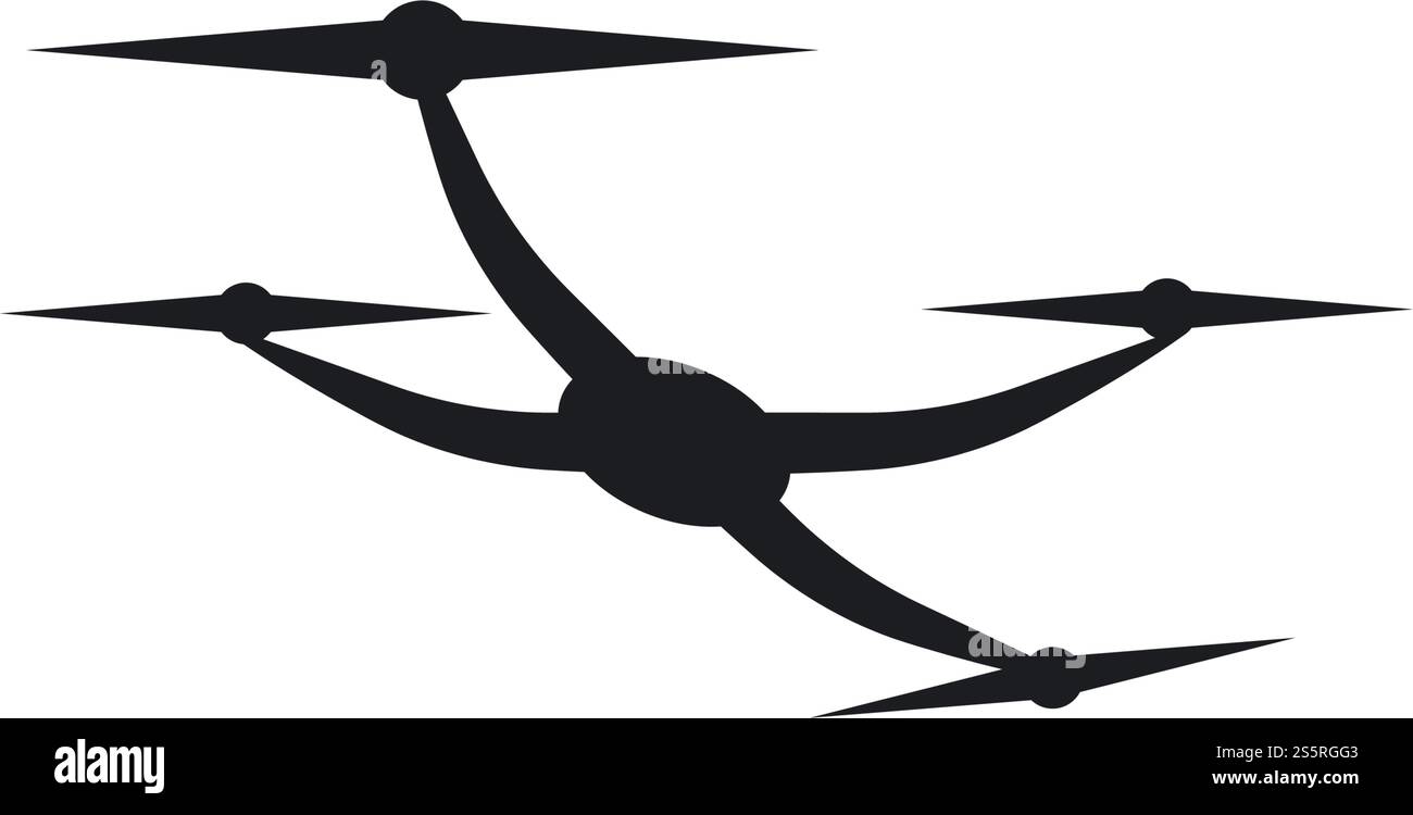 Modèle d'icône de vecteur de logo de drone Illustration de Vecteur