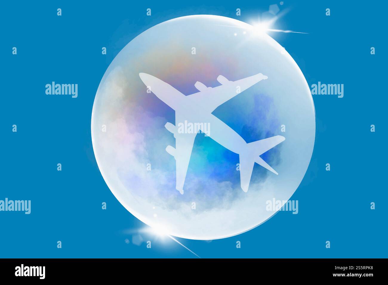 Les bulles de voyage sont une nouvelle norme. Avenir du voyage sélectionnez un groupe de voyageurs de certains pays le coronavirus a été contenu dans les pays voisins Banque D'Images