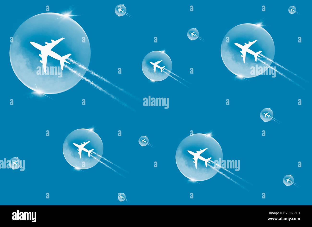 Les bulles de voyage sont une nouvelle norme. Avenir du voyage sélectionnez un groupe de voyageurs de certains pays le coronavirus a été contenu dans les pays voisins Banque D'Images