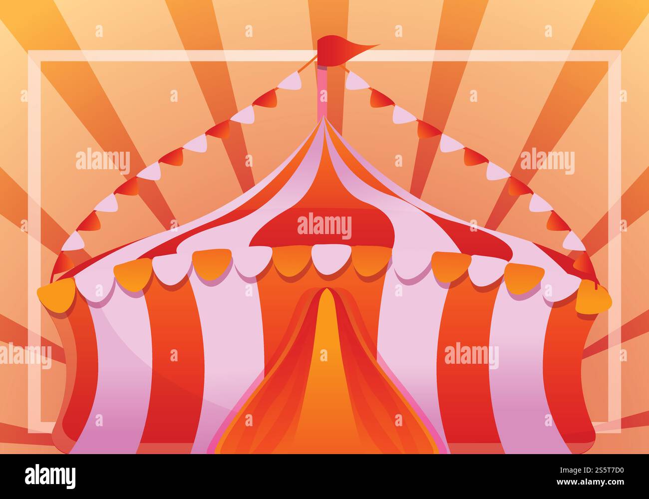 Bannière colorée de concept de tente. Illustration de dessin animé de la bannière colorée de concept de vecteur de tente pour la conception de Web. Bannière colorée de concept de tente, style de bande dessinée Illustration de Vecteur