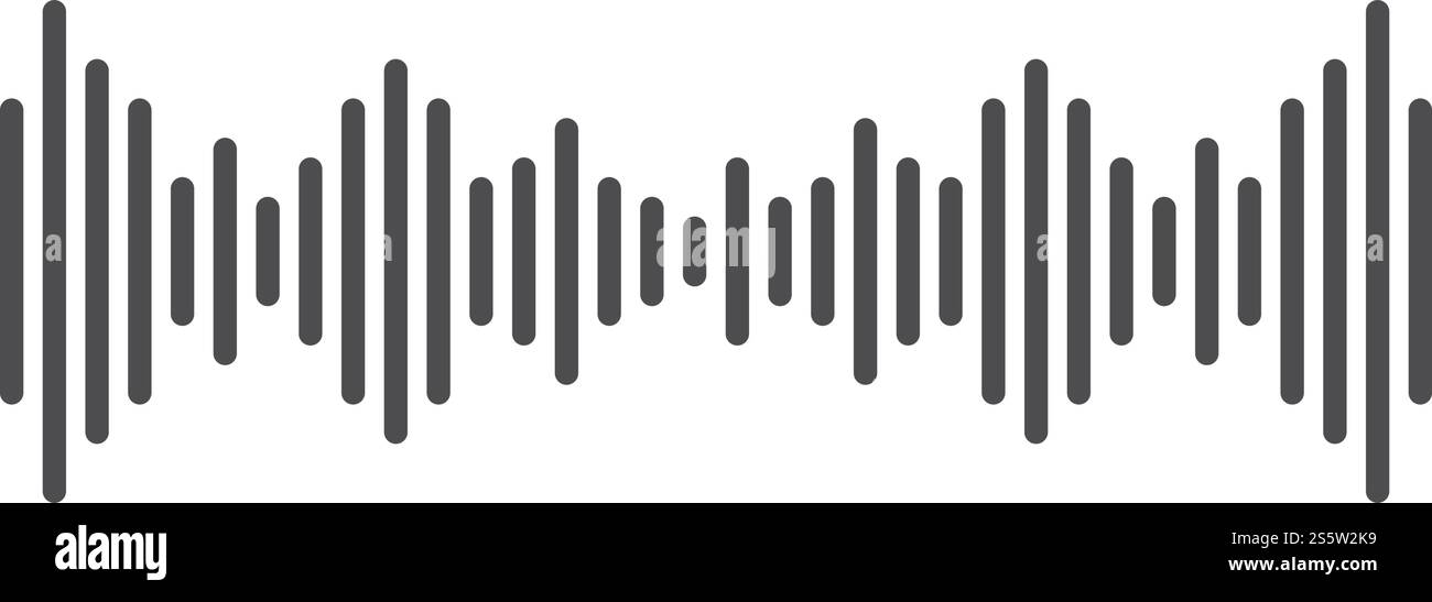modèle d'icône de vecteur de logo de musique d'onde sonore Illustration de Vecteur