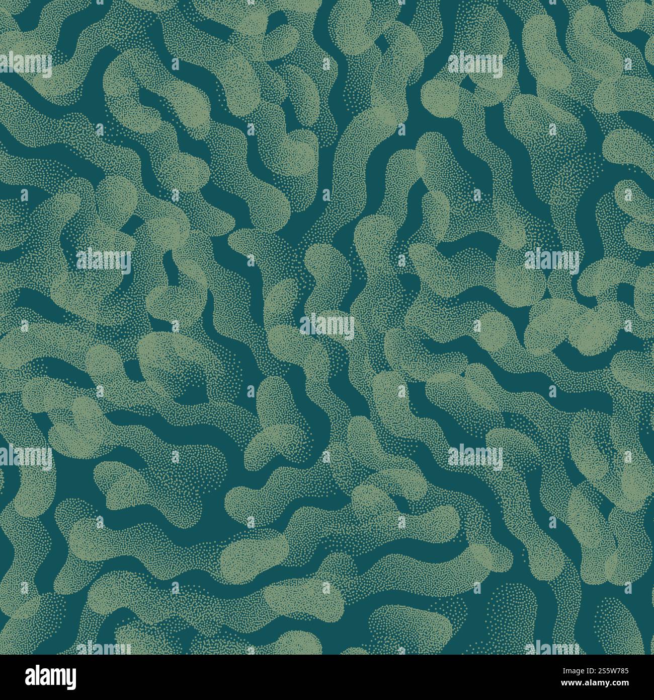 Seamless Pattern Abstract Shapes texture tendance Turquoise arrière-plan Banque D'Images