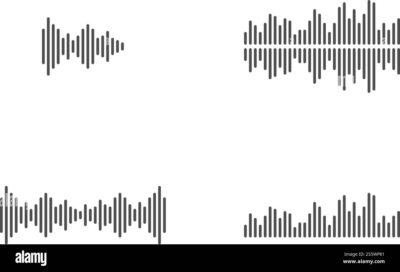 Sound Wave modèle vectoriel logo Illustration de Vecteur