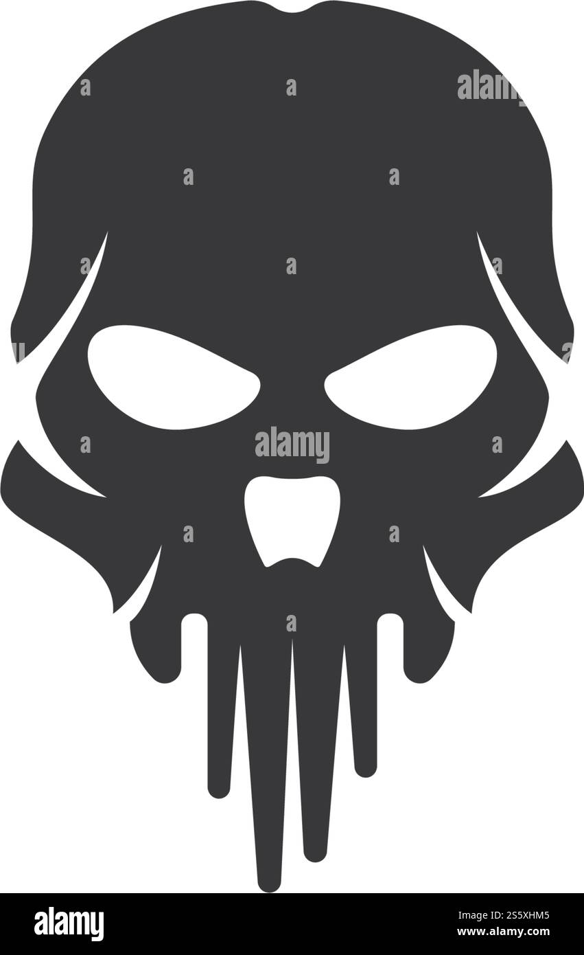 Logo crâne vector illustration Illustration de Vecteur